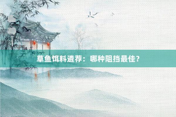 草鱼饵料遴荐：哪种阻挡最佳？